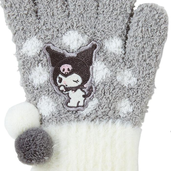 Hello Kitty Kuromi Kids Cozy Gloves Szare Białe | PL_HK89354