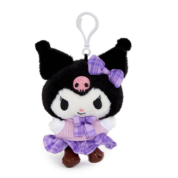 Hello Kitty Kuromi Mascot Clip (Uniform Series) Fioletowe Czarne | PL_HK17654