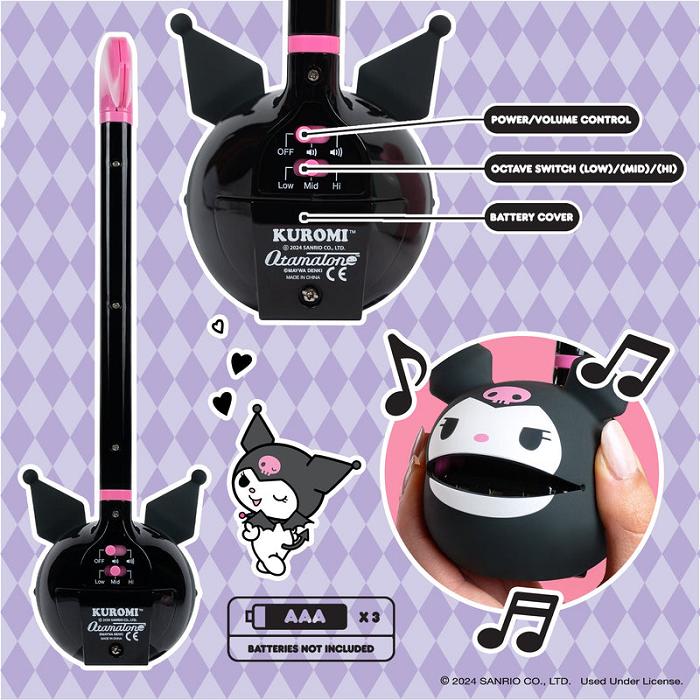 Hello Kitty Kuromi Otamatone Musical Toy Czarne | PL_HK34952