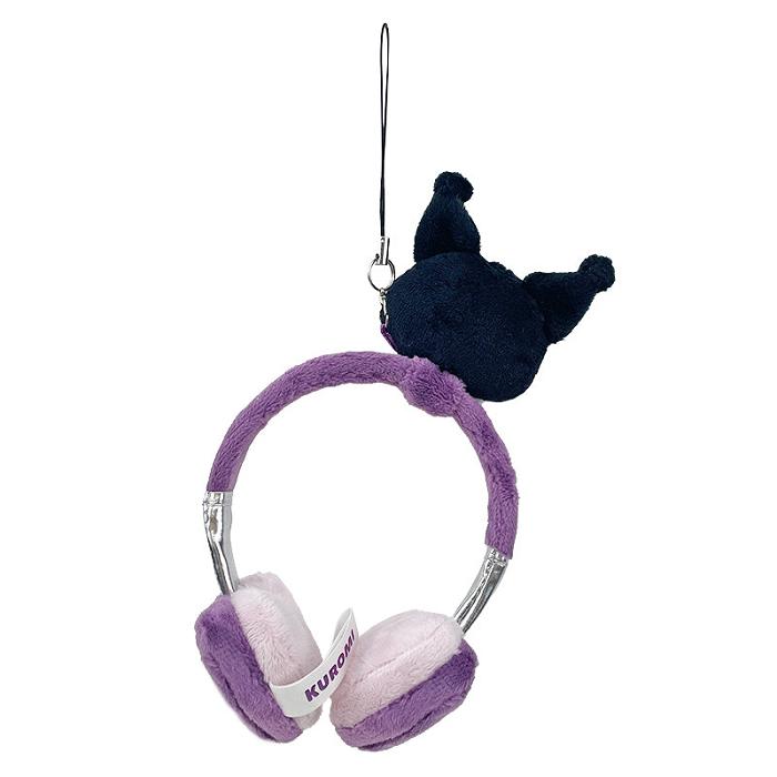 Hello Kitty Kuromi Plush Headphones Bag Charm Fioletowe Czarne | PL_HK69764