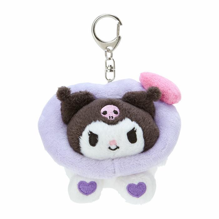 Hello Kitty Kuromi Plush Mascot Keychain (Big Heart Series) Fioletowe | PL_HK77319