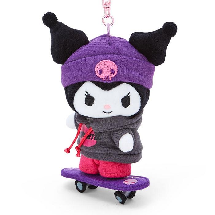 Hello Kitty Kuromi Plush Mascot Keychain (Sk8r Squad Series) Fioletowe Szare | PL_HK91025