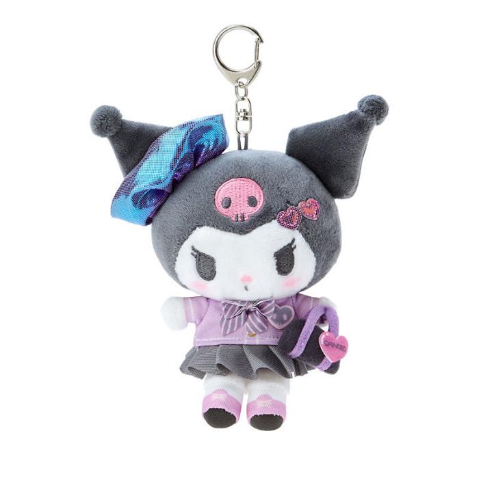 Hello Kitty Kuromi Plush Mascot Keychain (Sanrio Academy Series) Szare | PL_HK89422