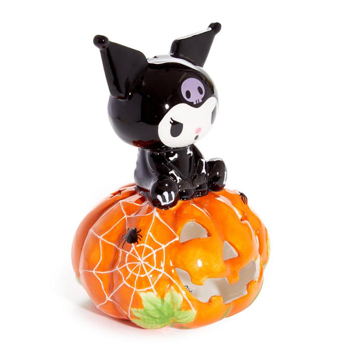 Hello Kitty Kuromi Skeleton Ceramic Tealight Holder Pomarańczowe Czarne | PL_HK81333