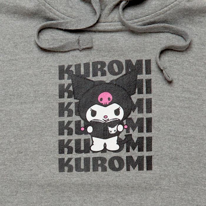 Hello Kitty Kuromi Watashi Wa Unisex Hoodie Szare | PL_HK41824