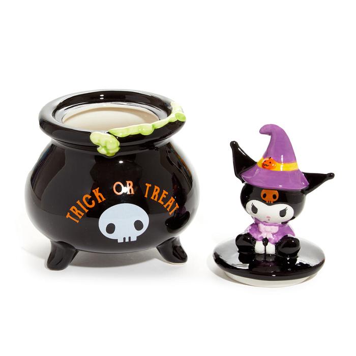 Hello Kitty Kuromi Witch Lidded Ceramic Candy Bowl Czarne | PL_HK13868