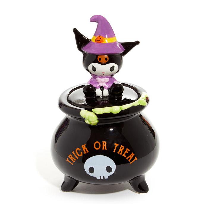 Hello Kitty Kuromi Witch Lidded Ceramic Candy Bowl Czarne | PL_HK13868