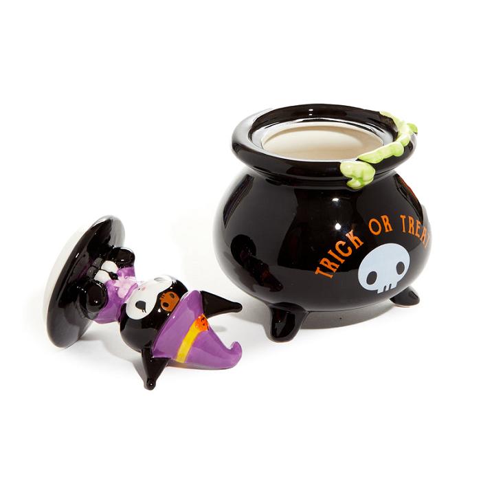 Hello Kitty Kuromi Witch Lidded Ceramic Candy Bowl Czarne | PL_HK90350