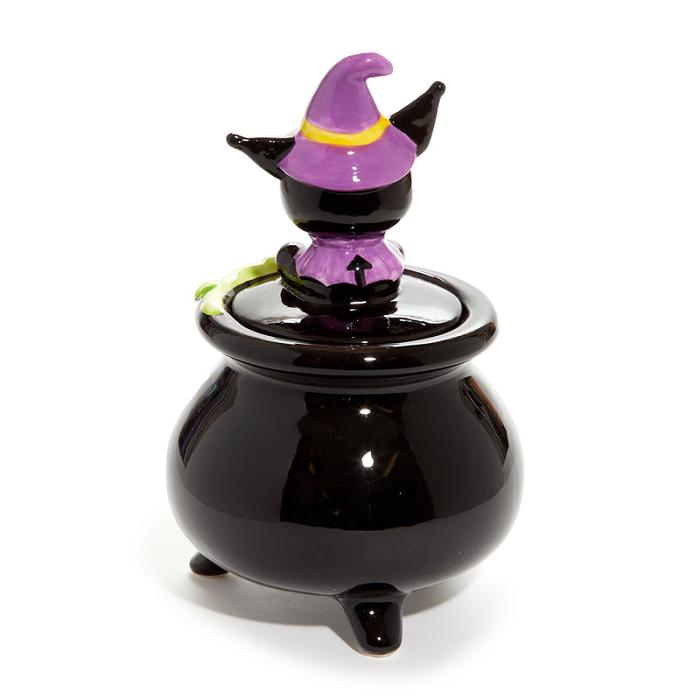 Hello Kitty Kuromi Witch Lidded Ceramic Candy Bowl Czarne | PL_HK90350