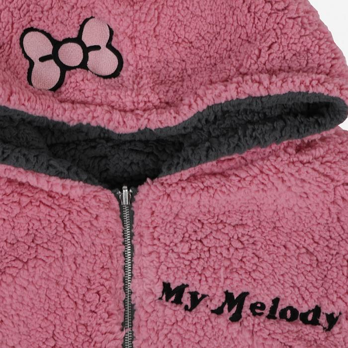 Hello Kitty Kuromi & My Melody x Dumbgood Reversible Sherpa Zip Hoodie Różowe Czarne | PL_HK33698