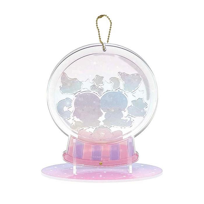 Hello Kitty LittleTwinStars Acrylic Keychain and Stand (Furry Friends Series) Różowe | PL_HK47990