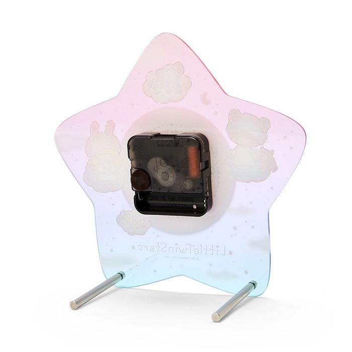 Hello Kitty LittleTwinStars Standing Clock (Fluffy Cloud Series) Różowe Niebieskie | PL_HK66288