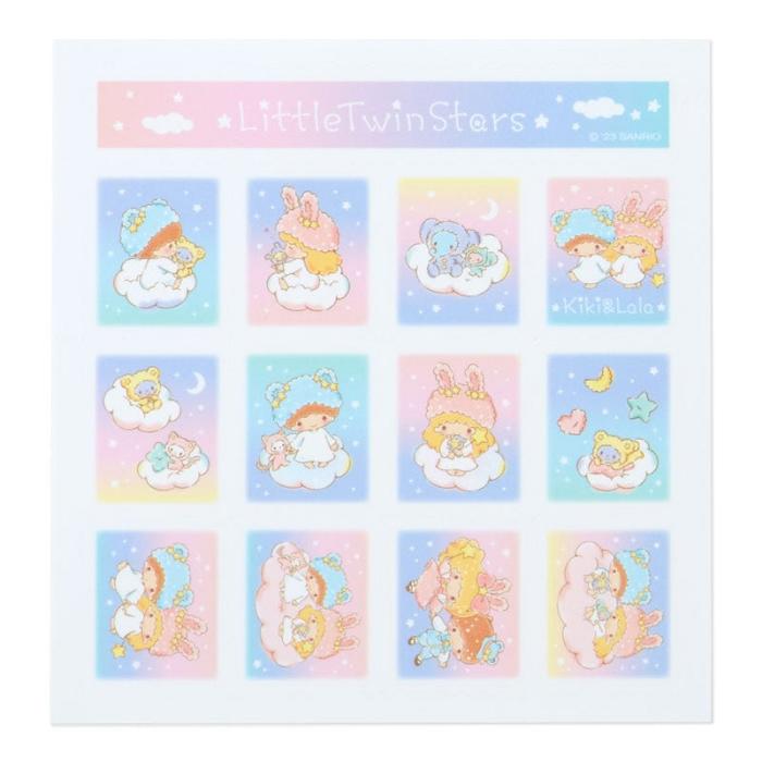 Hello Kitty LittleTwinStars Sticker Set (Fluffy Cloud Series) Różowe Niebieskie | PL_HK15400