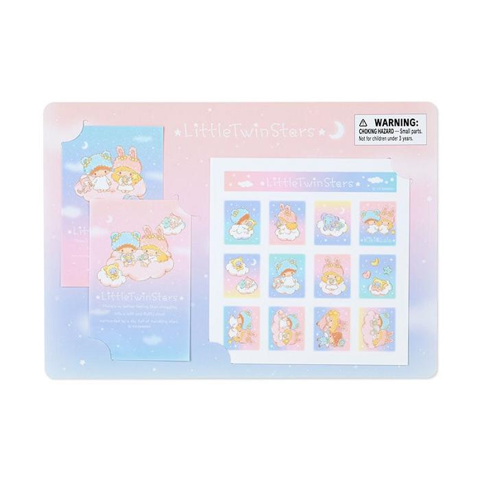 Hello Kitty LittleTwinStars Sticker Set (Fluffy Cloud Series) Różowe Niebieskie | PL_HK15400