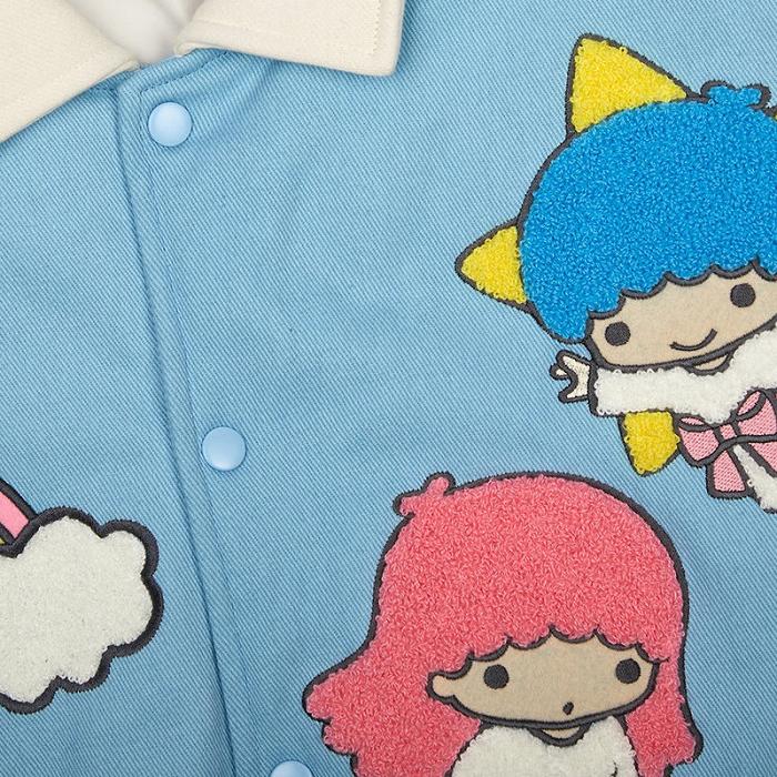 Hello Kitty LittleTwinStars x Dumbgood Varsity Jacket Niebieskie | PL_HK28059