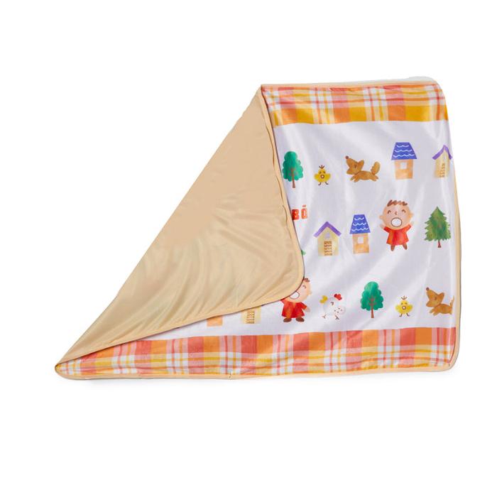 Hello Kitty Minna No Tabo Lap Blanket (Orange Plaid Series) Kolorowe | PL_HK58453