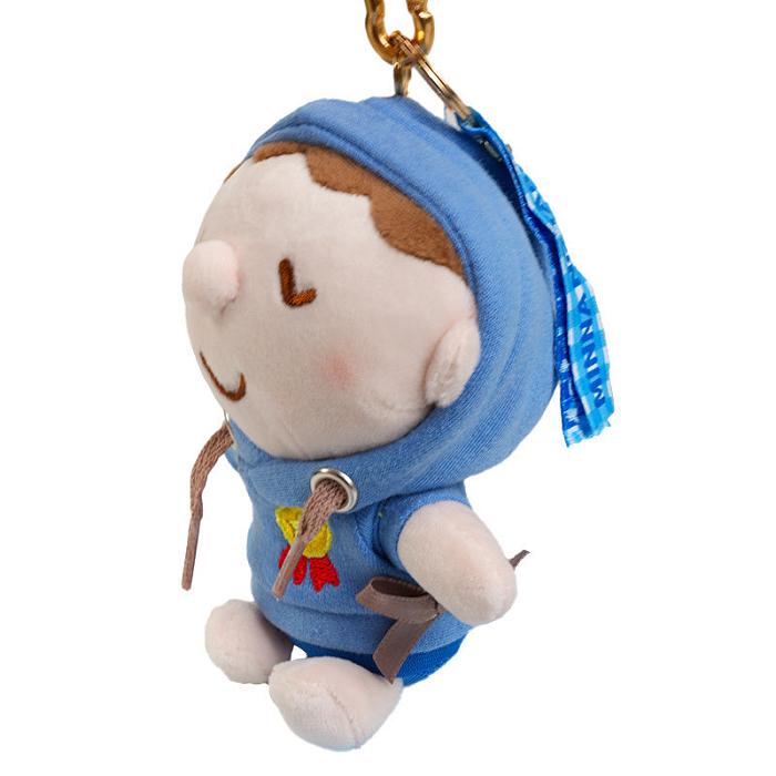 Hello Kitty Minna No Tabo Plush Mascot Keychain (Cozy Hoodie Series) Niebieskie | PL_HK23527