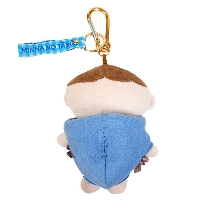 Hello Kitty Minna No Tabo Plush Mascot Keychain (Cozy Hoodie Series) Niebieskie | PL_HK23527