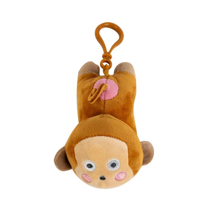 Hello Kitty Monkichi Plush Mascot Clip Brązowe | PL_HK31425