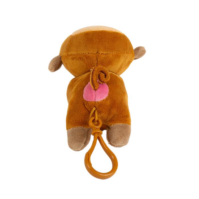 Hello Kitty Monkichi Plush Mascot Clip Brązowe | PL_HK31425