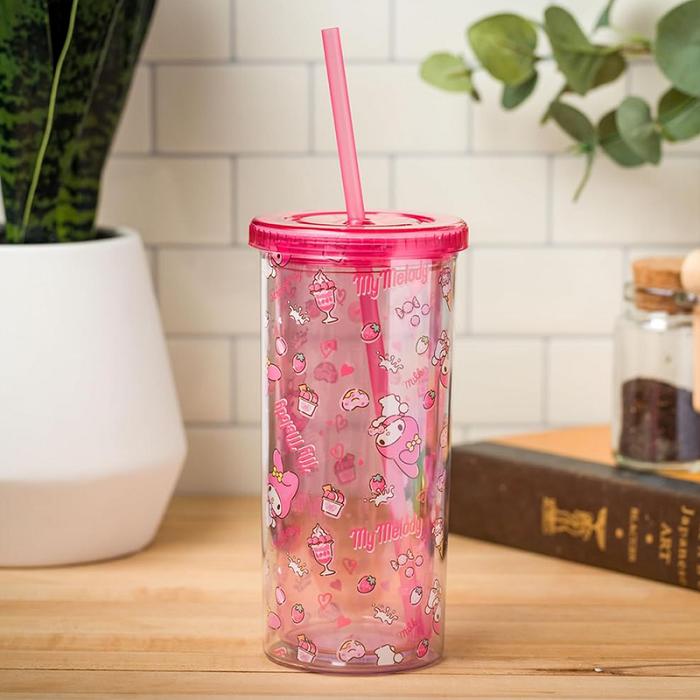 Hello Kitty My Melody 20oz Strawberry Travel Tumbler Różowe | PL_HK61778