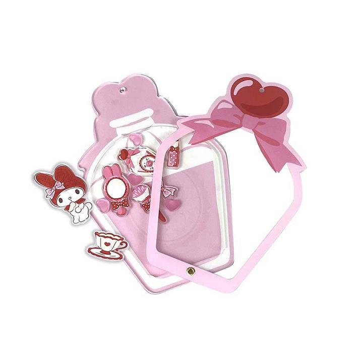 Hello Kitty My Melody Acrylic Keychain and Stand (Classic Corduroy Series) Różowe | PL_HK57035