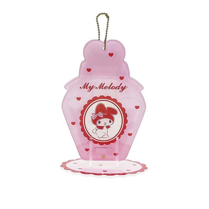 Hello Kitty My Melody Acrylic Keychain and Stand (Classic Corduroy Series) Różowe | PL_HK57035