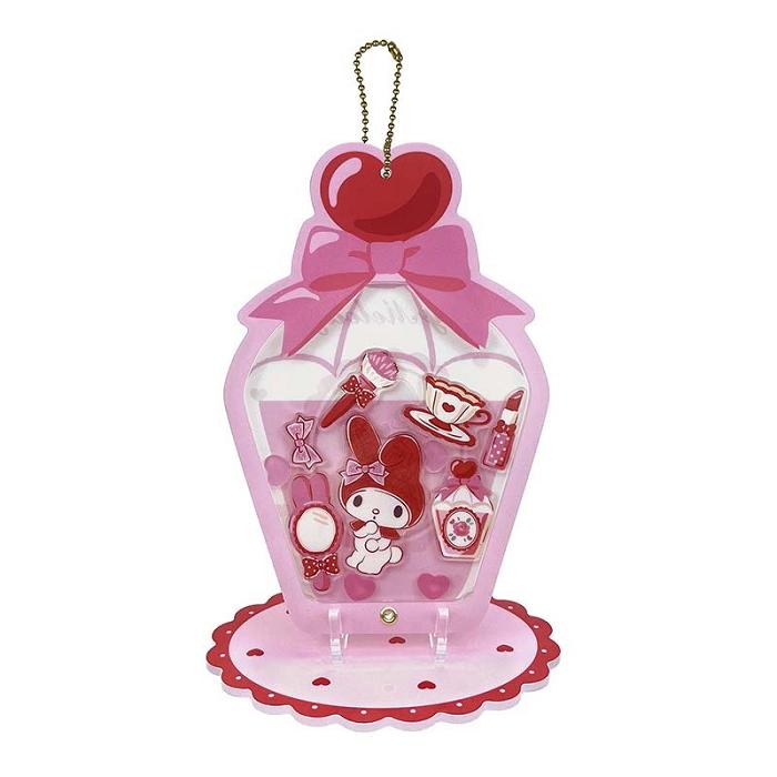 Hello Kitty My Melody Acrylic Keychain and Stand (Classic Corduroy Series) Różowe | PL_HK57035