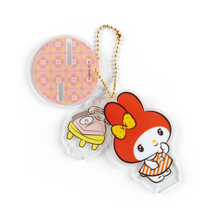 Hello Kitty My Melody Acrylic Keychain and Stand (Retro Room Series) Czerwone | PL_HK40309