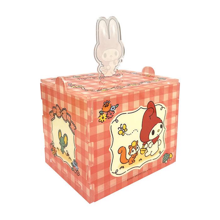 Hello Kitty My Melody Acrylic Storage Case (Red Classic Gingham Series) Pomarańczowe | PL_HK23771