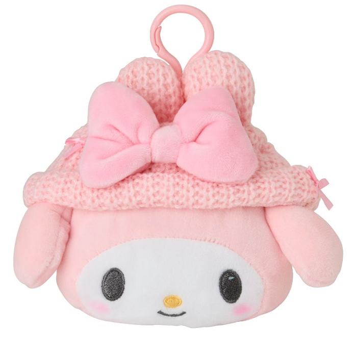 Hello Kitty My Melody Cozy Cap Mascot Clip Pouch Różowe | PL_HK72152