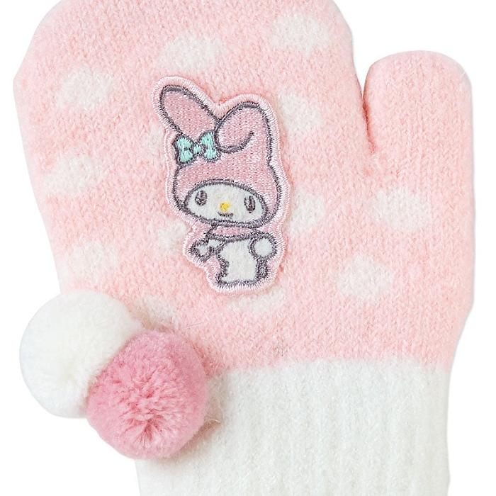 Hello Kitty My Melody Kids Cozy Mittens Różowe Białe | PL_HK10997