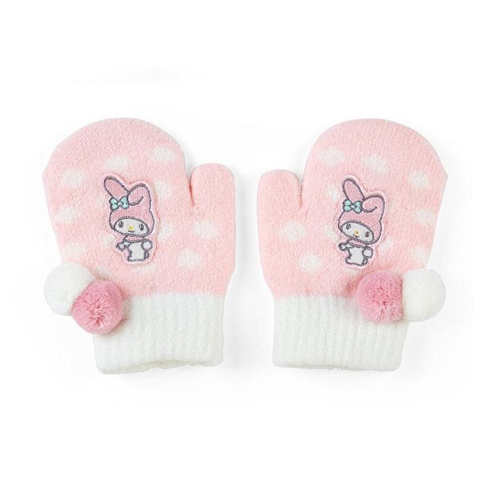 Hello Kitty My Melody Kids Cozy Mittens Różowe Białe | PL_HK10997