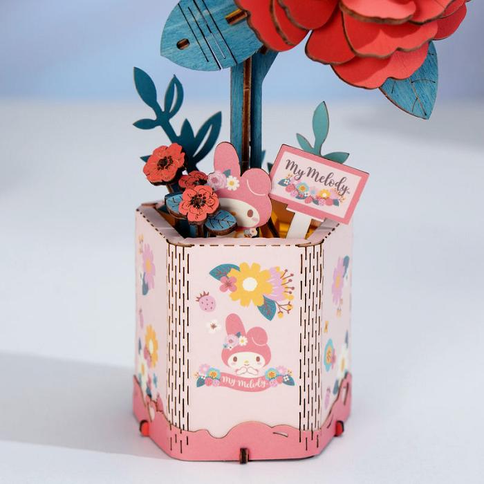 Hello Kitty My Melody Red Camellia 3D Wooden Puzzle Czerwone | PL_HK97172