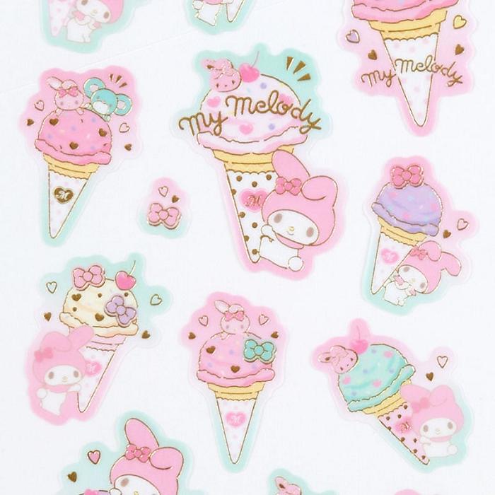 Hello Kitty My Melody Sticker Sheet (Ice Cream Party Series) Różowe | PL_HK53184