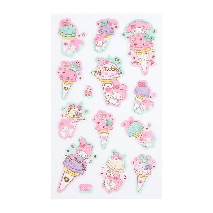 Hello Kitty My Melody Sticker Sheet (Ice Cream Party Series) Różowe | PL_HK53184