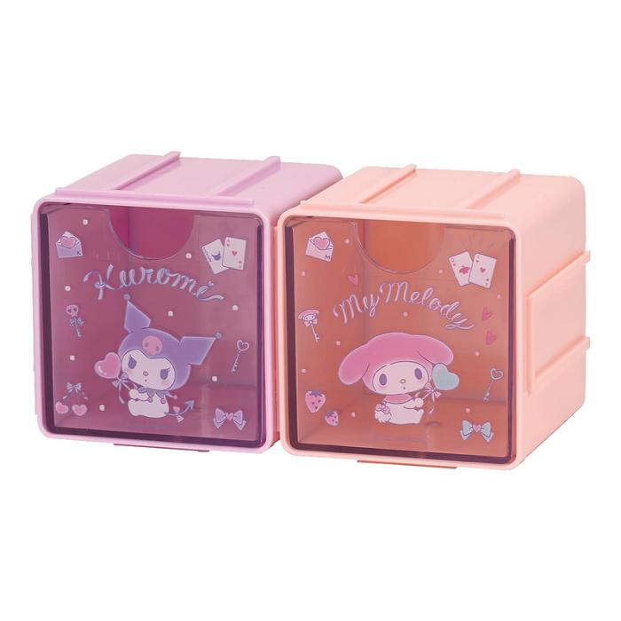 Hello Kitty My Melody & Kuromi Cubic Storage Containers (Set of 2) Różowe Pomarańczowe | PL_HK70457