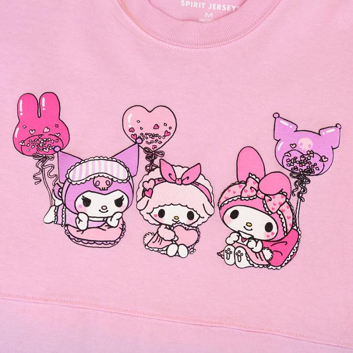 Hello Kitty My Melody & Kuromi Sleepover JapanLA Spirit Jersey Różowe | PL_HK74946