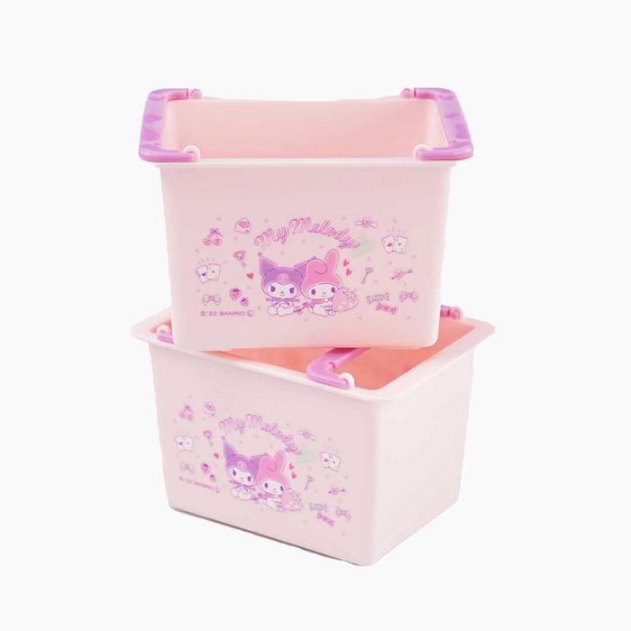 Hello Kitty My Melody & Kuromi Stackable Mini Baskets (Set of 2) Różowe | PL_HK26926