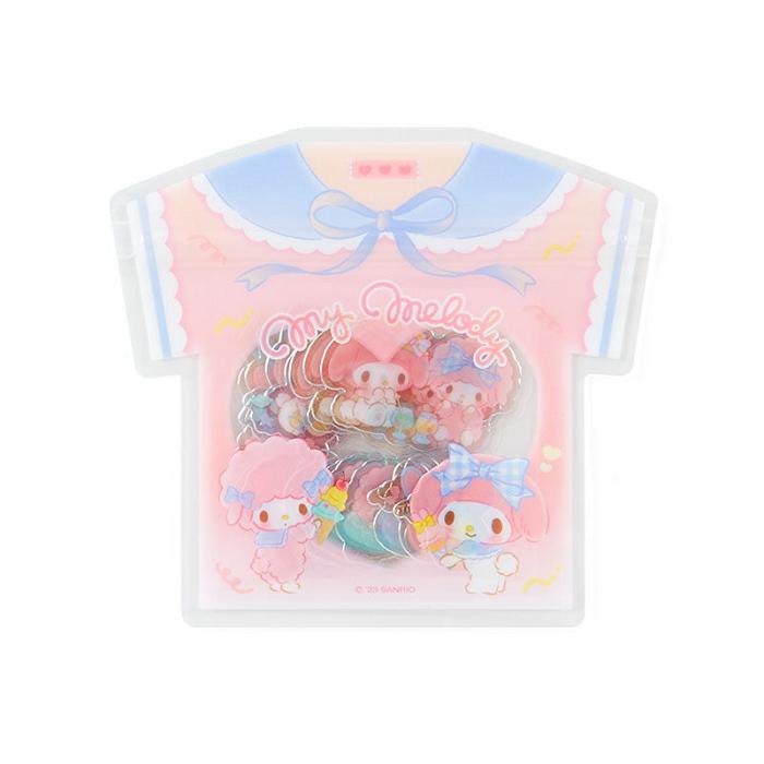 Hello Kitty My Melody and My Sweet Piano 24-Piece Summer Tee Mini Sticker Pack Różowe | PL_HK85221