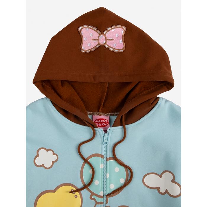 Hello Kitty My Sweet Piano x Dumbgood Zip Hoodie Kolorowe | PL_HK19043