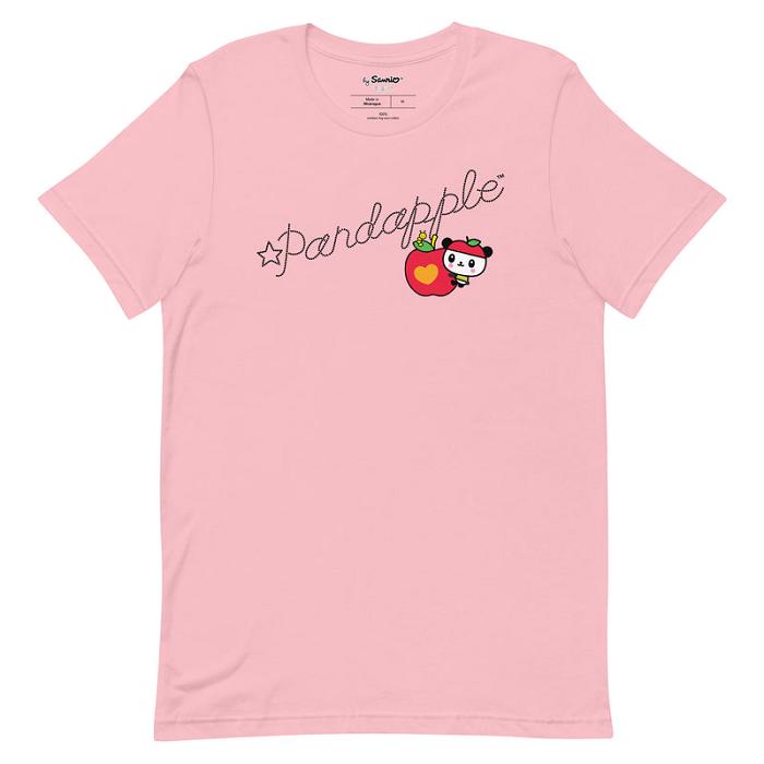 Hello Kitty Pandapple Dotted Signature Tee Białe | PL_HK40256