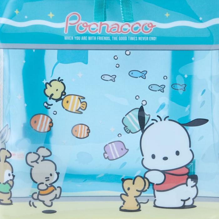 Hello Kitty Pochacco Clear View Kids Backpack Niebieskie | PL_HK58023