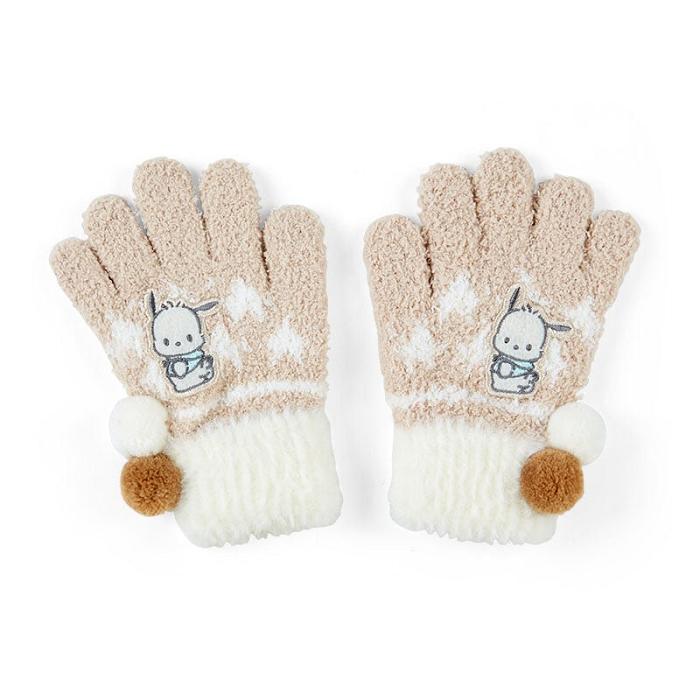 Hello Kitty Pochacco Kids Cozy Gloves Brązowe Białe | PL_HK67052