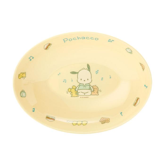 Hello Kitty Pochacco Oval Melamine Plate Żółte | PL_HK85385