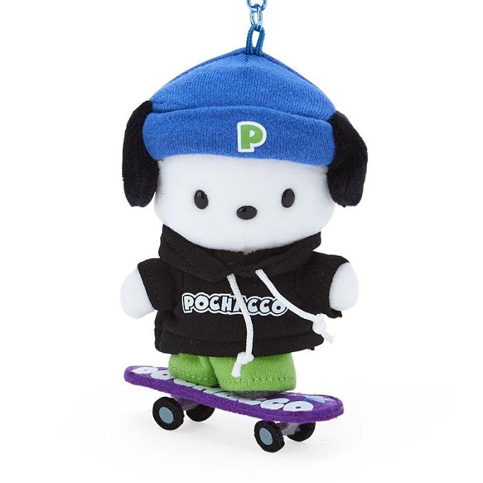 Hello Kitty Pochacco Plush Mascot Keychain (Sk8r Squad Series) Niebieskie Czarne | PL_HK33242