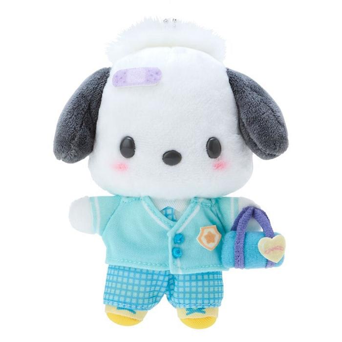 Hello Kitty Pochacco Plush Mascot Keychain (Sanrio Academy Series) Białe Niebieskie | PL_HK79725