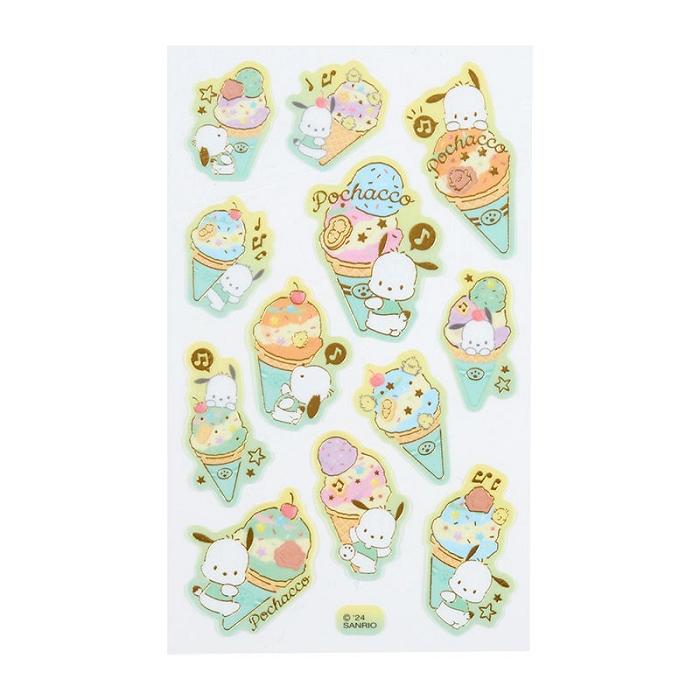 Hello Kitty Pochacco Sticker Sheet (Ice Cream Party Series) Żółte | PL_HK83424