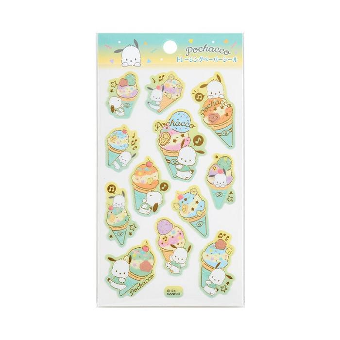 Hello Kitty Pochacco Sticker Sheet (Ice Cream Party Series) Żółte | PL_HK83424