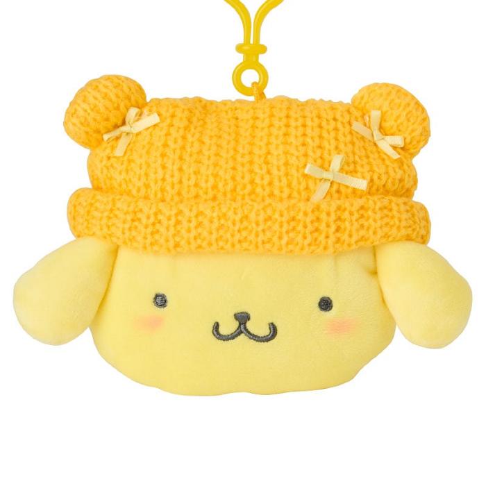 Hello Kitty Pompompurin Cozy Cap Mascot Clip Pouch Żółte | PL_HK11721